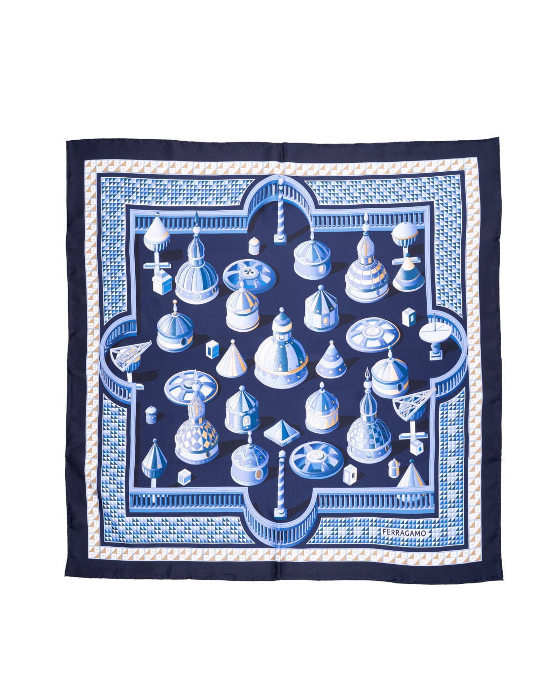 shop SALVATORE FERRAGAMO  Foulard: Salvatore Ferragamo foulard in seta.
Geometrie rinascimentali.
Dimensioni: 90x90 CM.
Composizione: 100% seta.
Made in Italy.. 310197-004 779332 number 2051814
